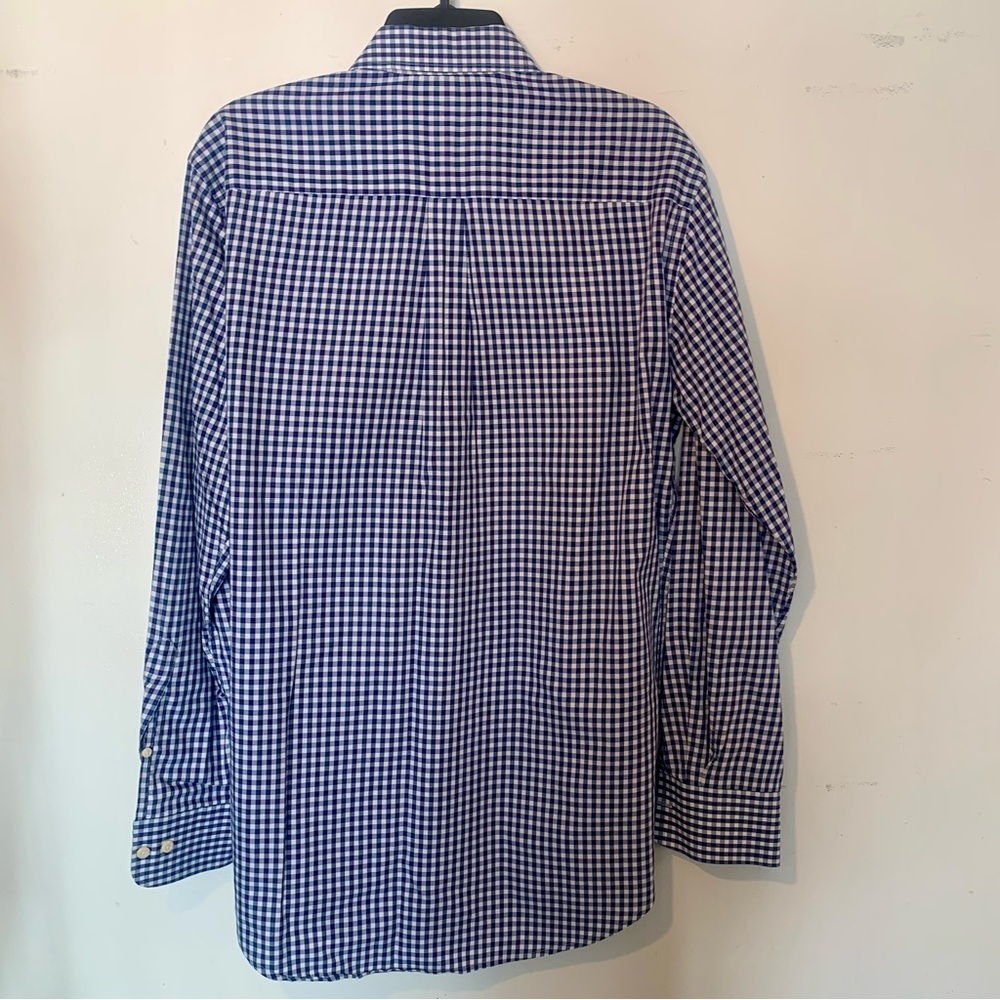 Peter Millar Long Sleeve Blue and White Button Down Men’s Size Medium - Picture 3 of 5